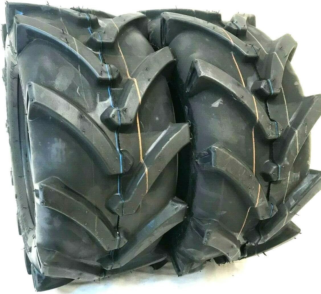 TWO 18x8.50-8 Lug Traction Lawn Tractor Tires 18 8.50 8 R-1 Lawn Bar Lug 18x850