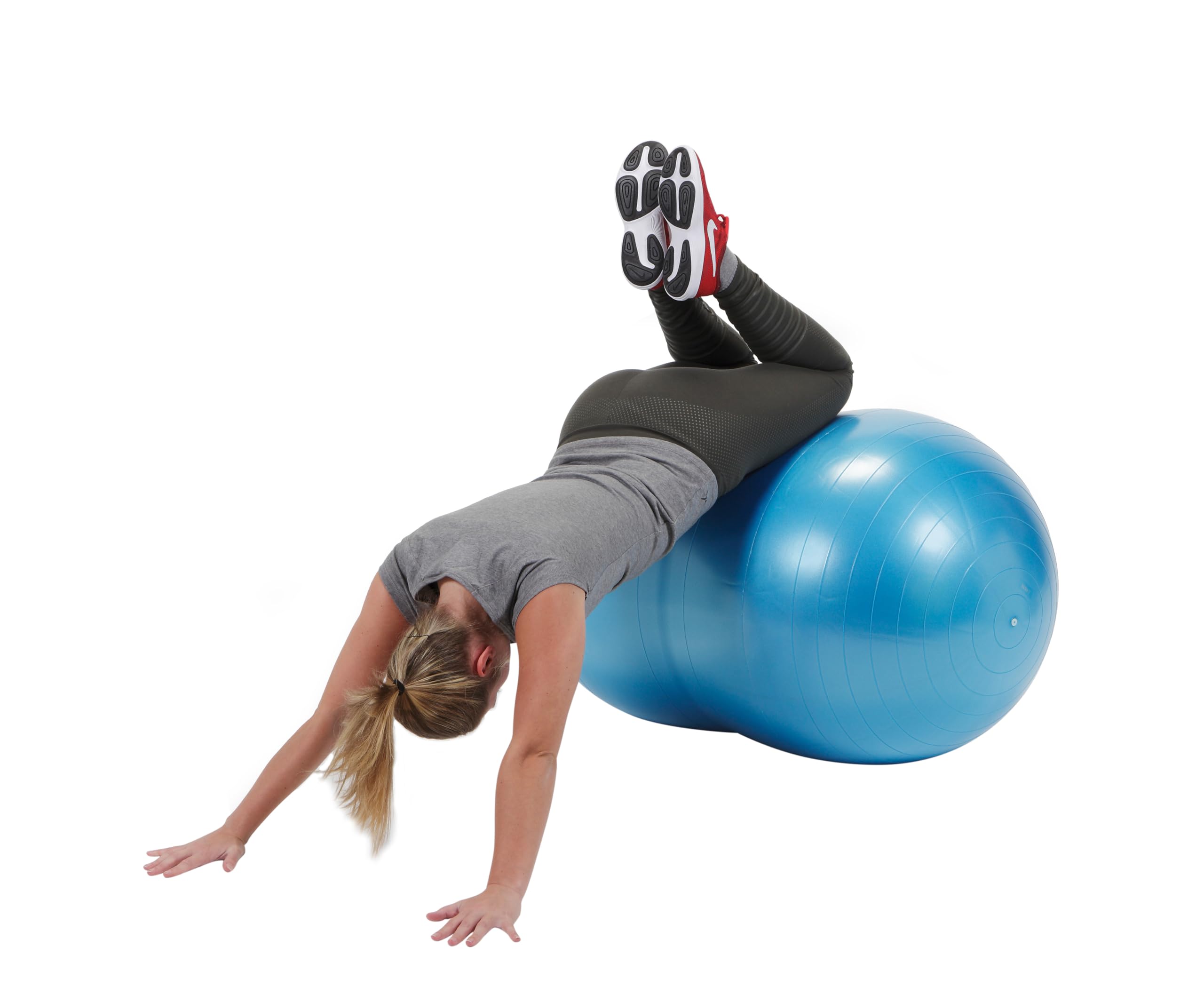 Gymnic Physio Roll Plus, Pelota Doble para Fisioterapia, con Sistema antiexplosión y Sistema BRQ, Ideal para Ejercicios de Equilibrio, coordinación y rehabilitación motora