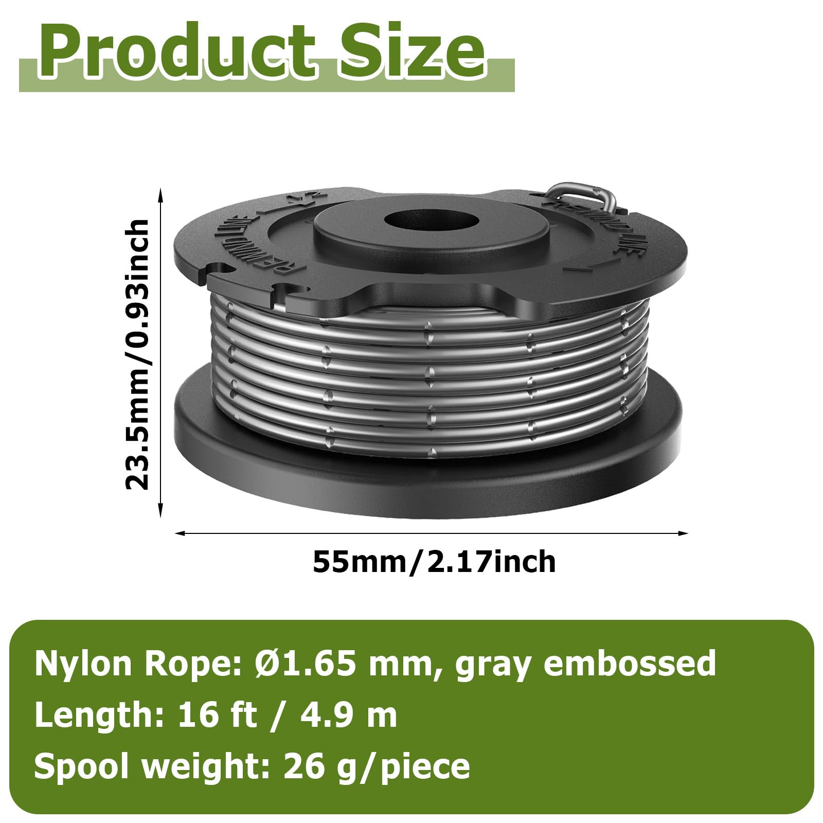 Bobine Filo Per Tagliabordi Bosch - 6 Pezzi, Ø1.65mm, 5m, Per ART 23/26 SL, EasyGrassCut - Foto 6