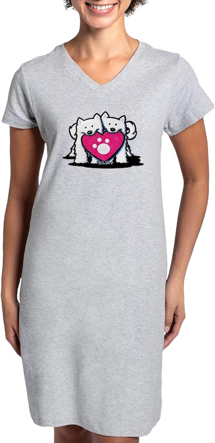 CafePress Valentine Duo Women's Nightshirt, Soft Long Pajama Shirt, Cotton PJs