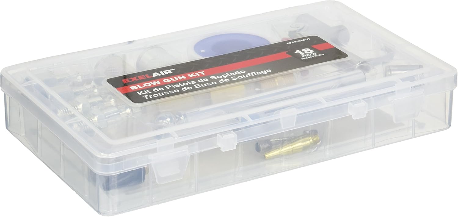 EXELAIR 18 Piece Blow Gun Kit - B071SB7CRW - - 
