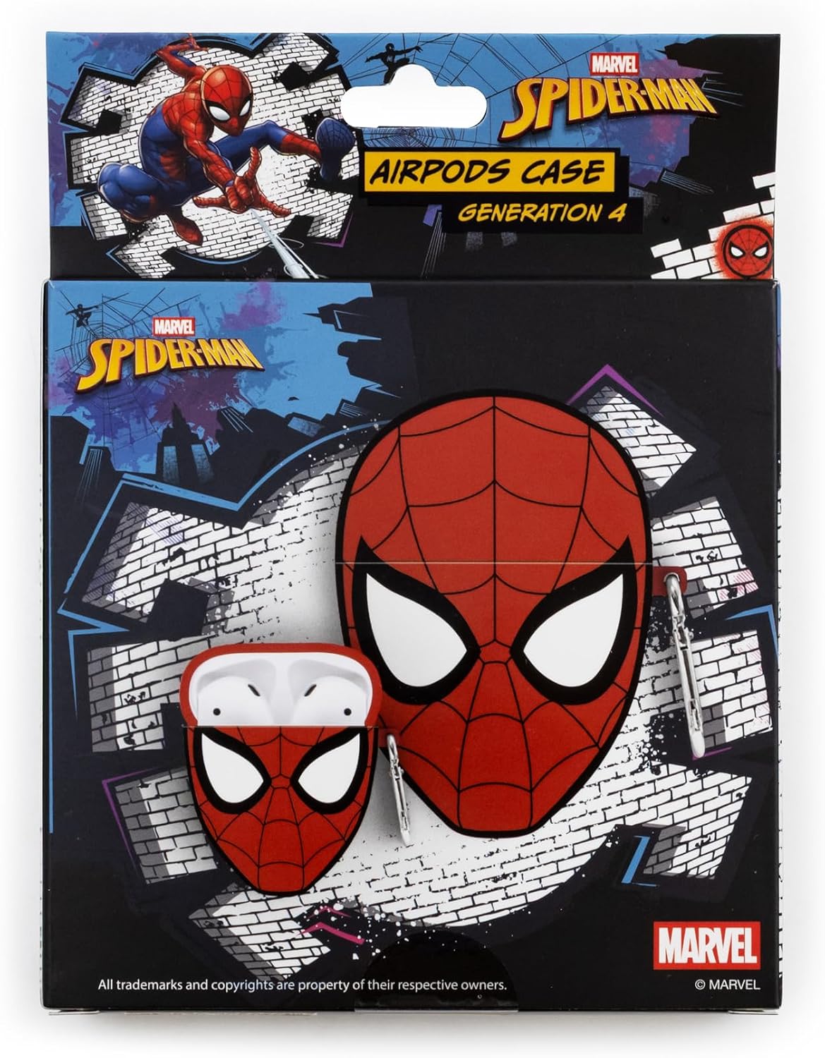 CultureFly Spider-Man AirPods 4 Case Cover, Spider-Man's Head Design image 4