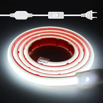 KISUFU COB LED Streifen 230V - 288LEDs/m IP65 Wasserdicht 50cm Schneidbar