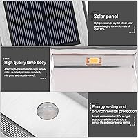 Vista 5 de Zerodis Luz solar de pared, fuente de luz LED, ahorro de energía, energía solar, a prueba de calor, lámpara con sensor de movimiento