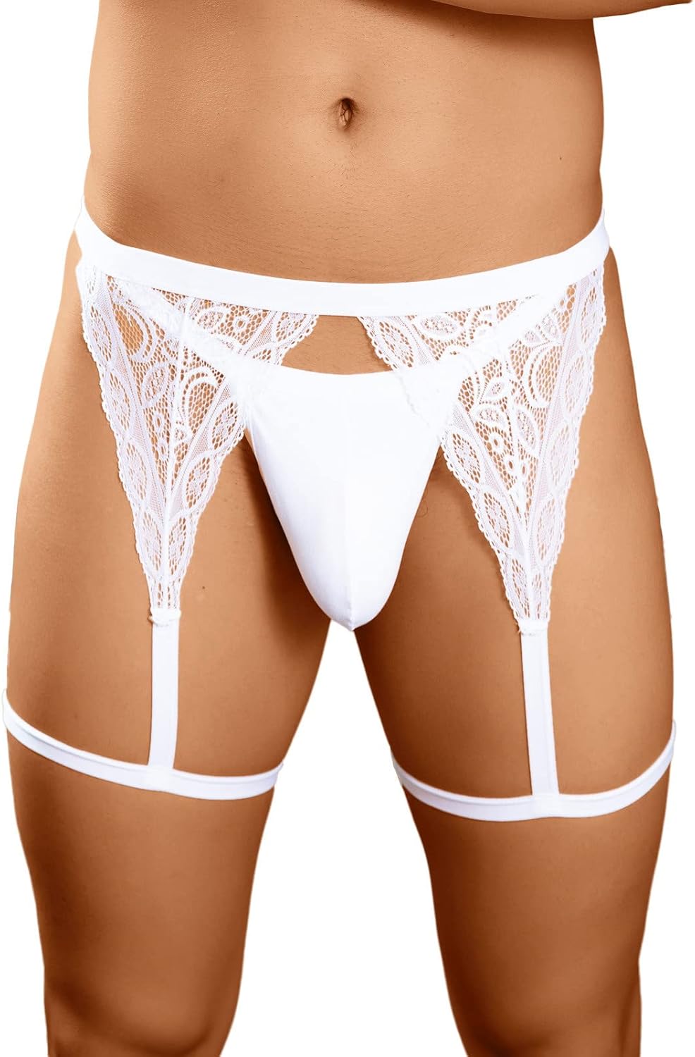 ensemble strings trio sexy dentelle florale beige Teyli féminité élégance confort discret respirant extensible microfibres finition délicate séduction