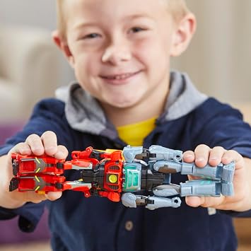Transformers EarthSpark Cyber-Combiner Terran Twitch and Robby Malto Robot Action Figures, Interactive Toys for Boys and Girls Ages 6 and Over