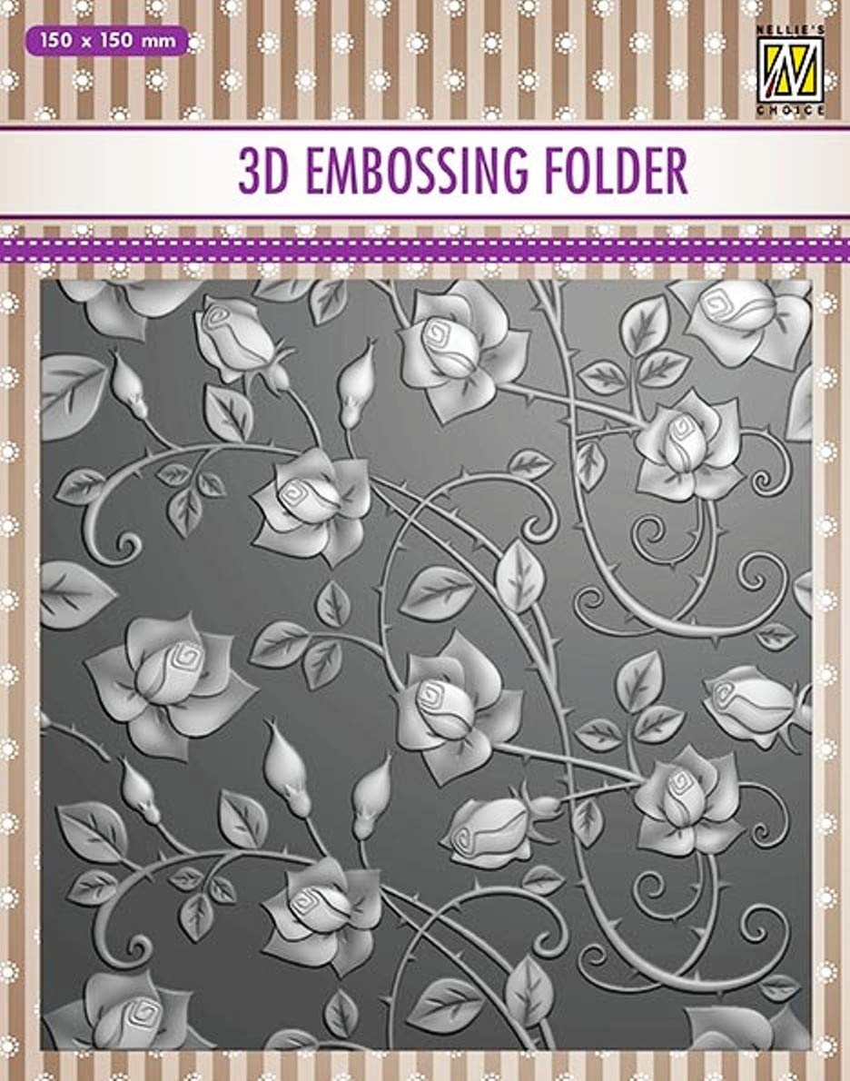 Nellie's Choice Nellie‘s Choice 3D Embossing Folder - Roses Ef3d011