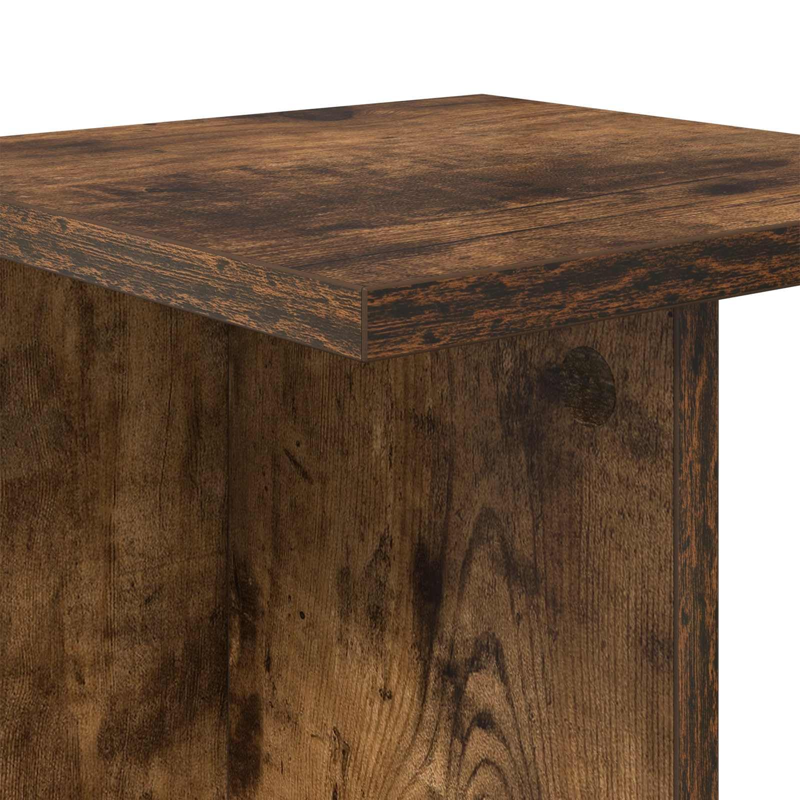 Supporto per piante in rovere affumicato, 25 x 25,5 x 80,5 cm