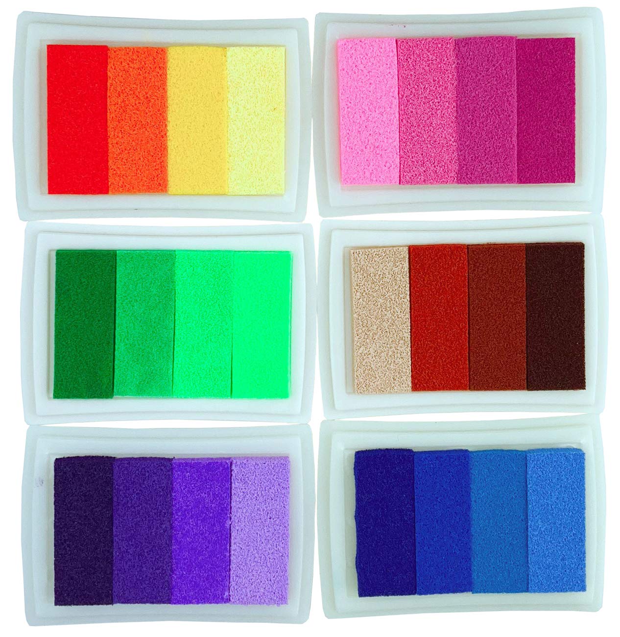 Almohadillas De Tinta Marrón Para Huellas Dactilares - 8 Colores, No Tóxicas, Ideales Para Manualidades, Papel, Tela Y Proyectos Infantiles
