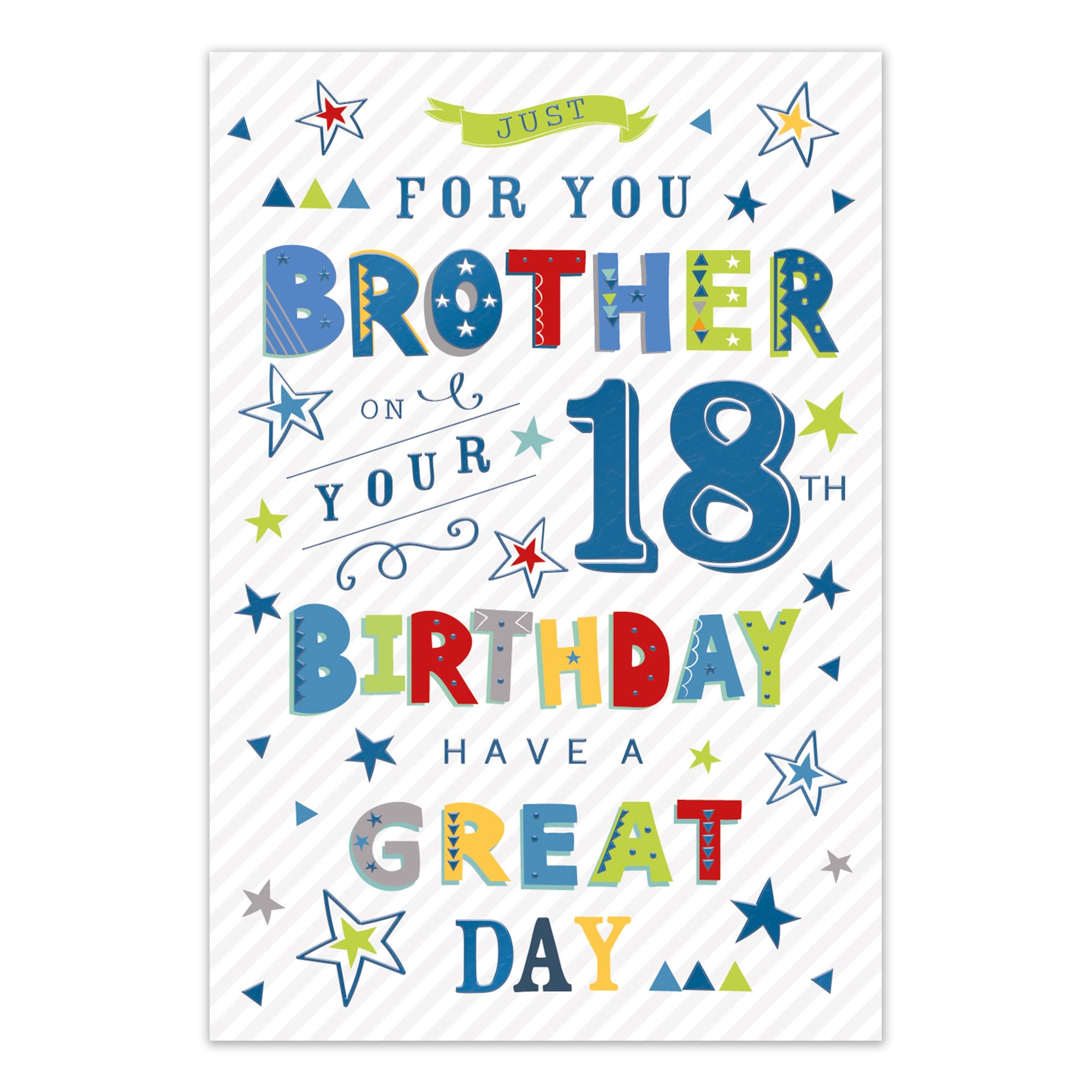 IC&G 18th Birthday Card for Brother - Age 18 - Milestone Premium Greeting Card with Envelope - Eco-Friendly & Recyclable