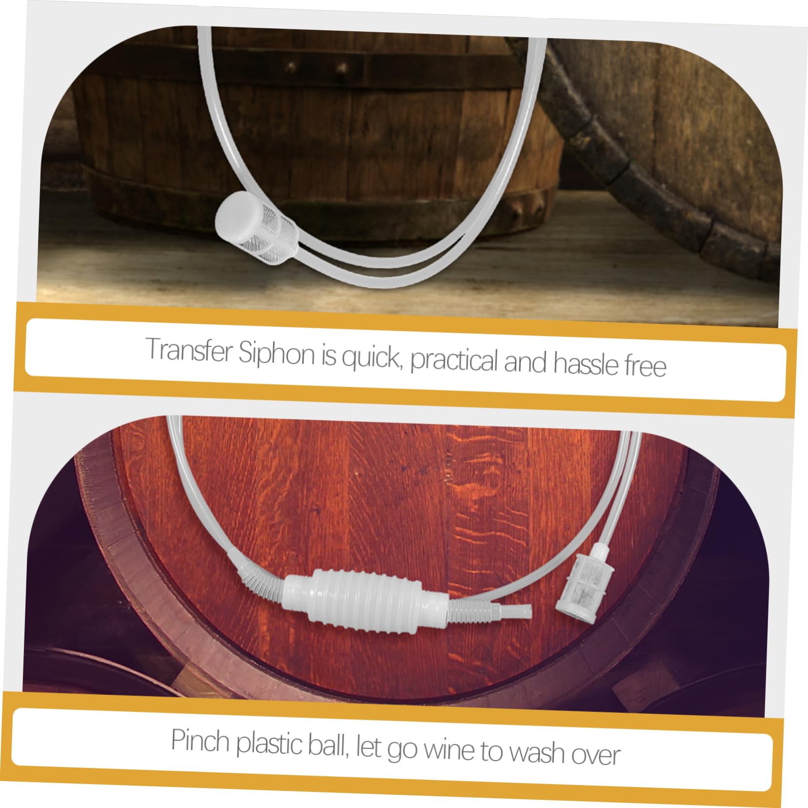 FUNOMOCYA Wine Siphon Tube for Beer Multifunctional Liquid Transfer Hose Siphon Filter Soft Tube for Brew Wine for Homebrewing