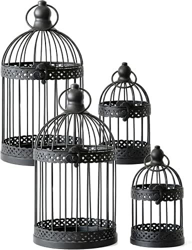 Vela Lanterns Bird Cage Decor Candle Holder Lantern Decorative Table