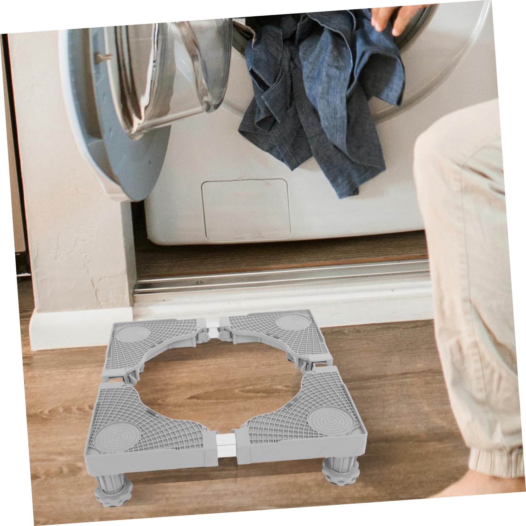 Base Lavadora Ajustable Soporte Antivibración Para Lavadora y Secadora