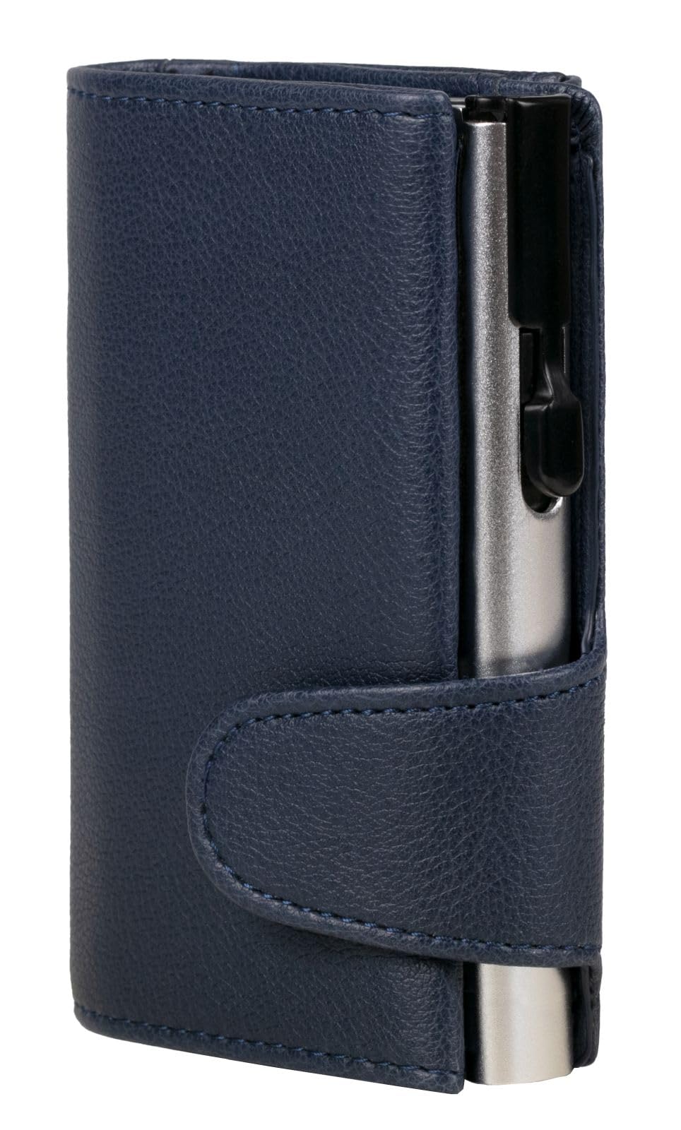Clicksafe Münzbörse, Unisex Billfold, Blau/Silber, 10,0 x 6,5 x 2,5 cm - 962201