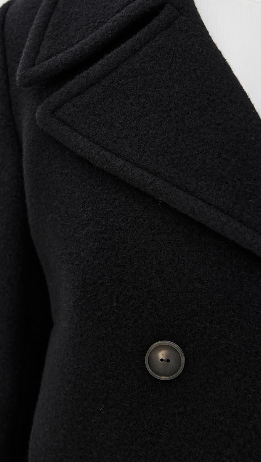 Vince Women's Boiled Wool Cropped Peacoat - Image 6