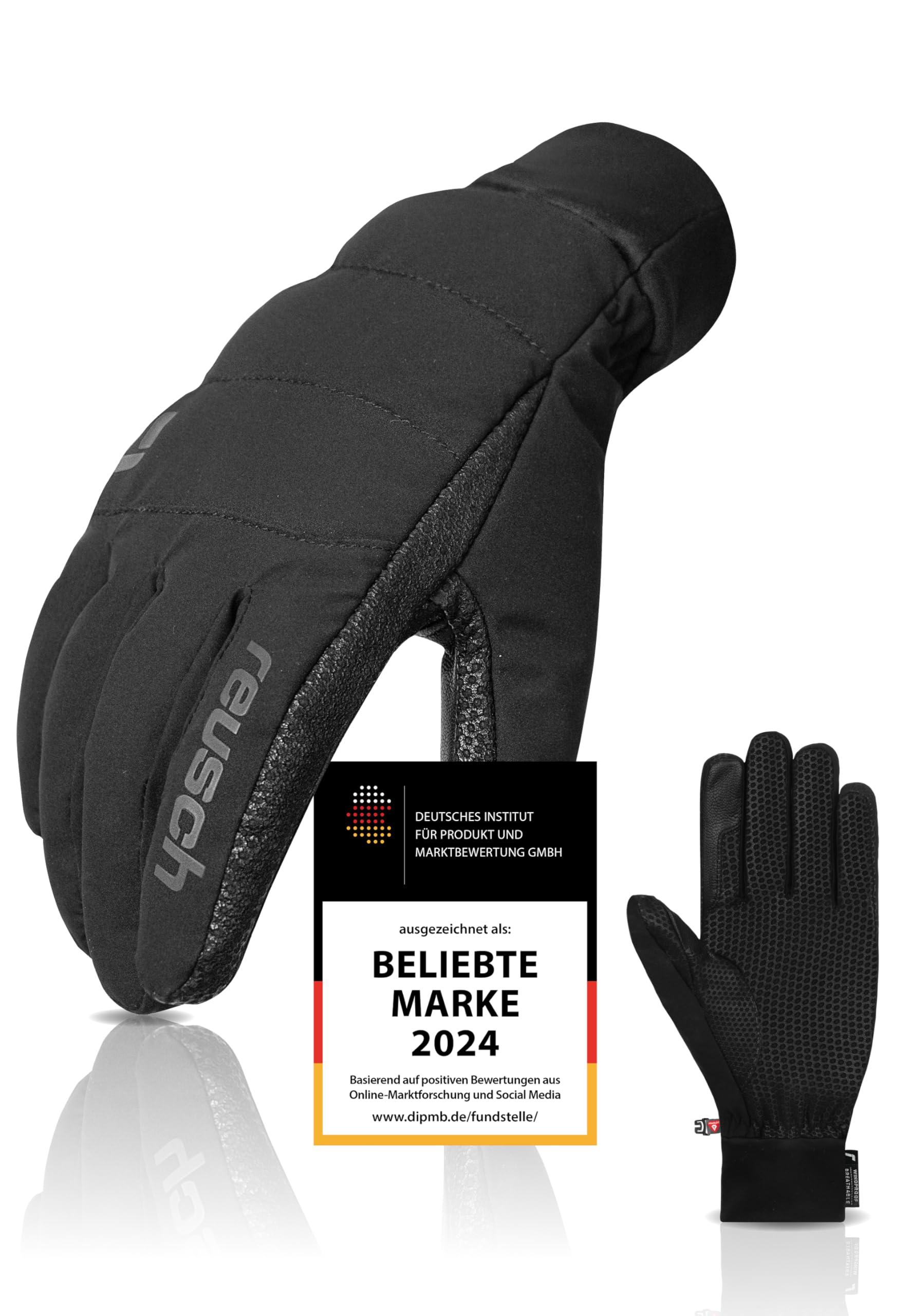 Reusch Kavik Touch-TEC STORMBLOXX™ warme, windabweisende und Wasserabweisende Unisex Multisporthandschuhe Outdoorhandschuhe für Damen und Herren touchscreenkompatibel Handy und Tablet