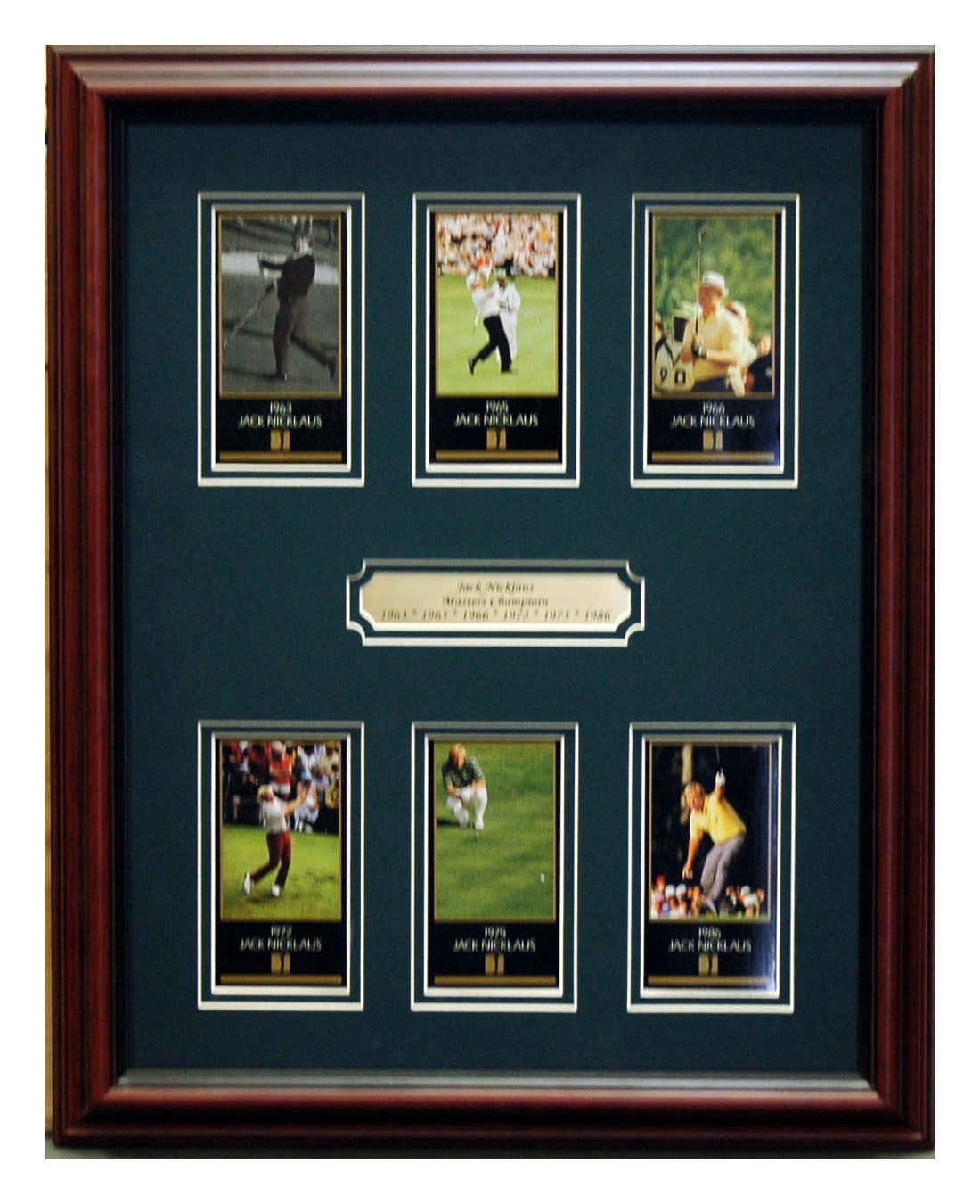 GFSF Jack Nicklaus Six Masters Wins Cards Framed