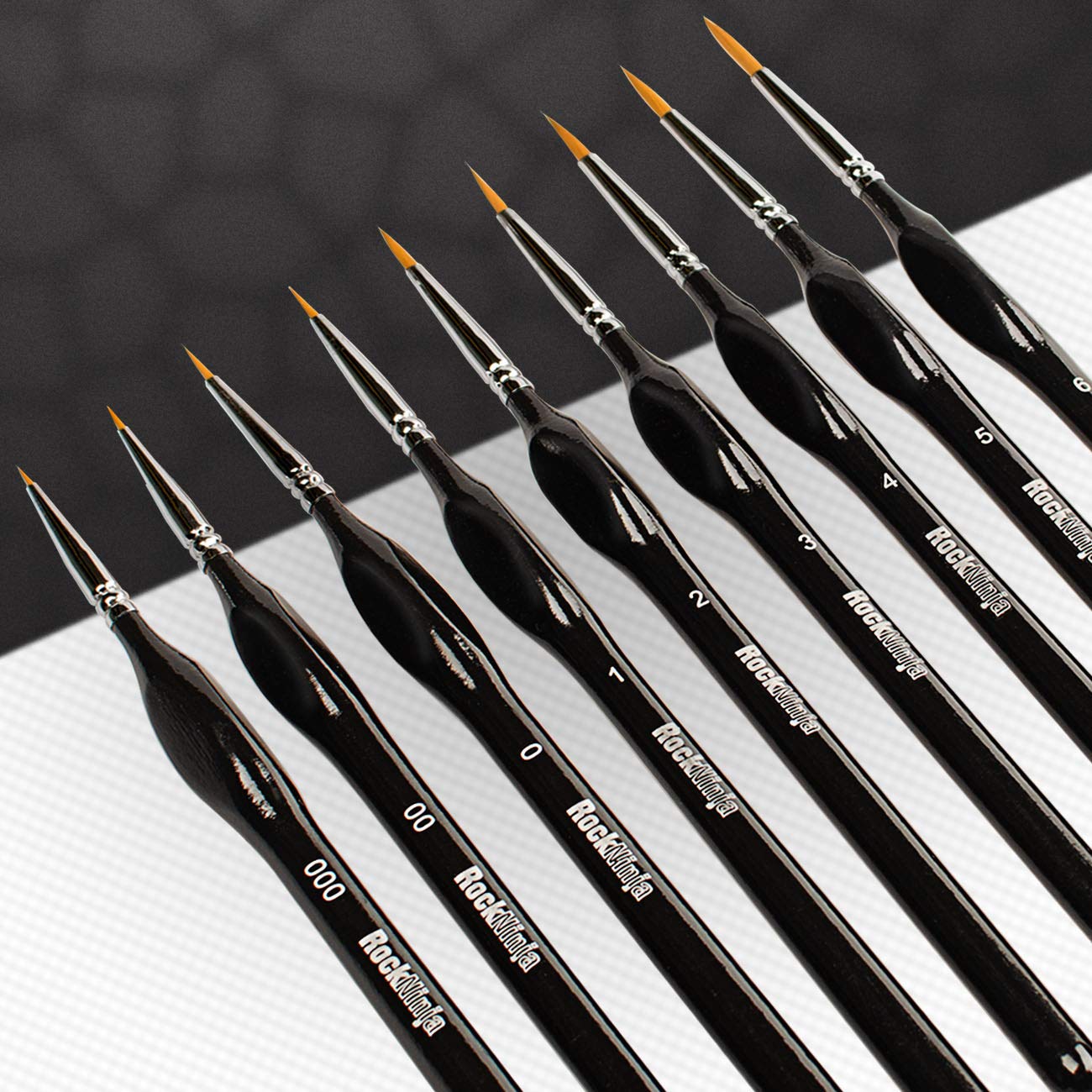 Set 11 Pennelli Per Dettaglio E Ritocco - Pelo Di Donnola - Per Acrilico, Acquerello, Olio, Modellismo E Nail Art