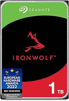 Seagate IronWolf 1TB NAS Internal Hard Drive HDD – CMR 3.5 Inch SATA 6Gb/s 5900 RPM 64MB Cache for RAID Network Attached Storage – Frustration Free Packaging (ST1000VN002), Model:ST1000VNZ02/VN002