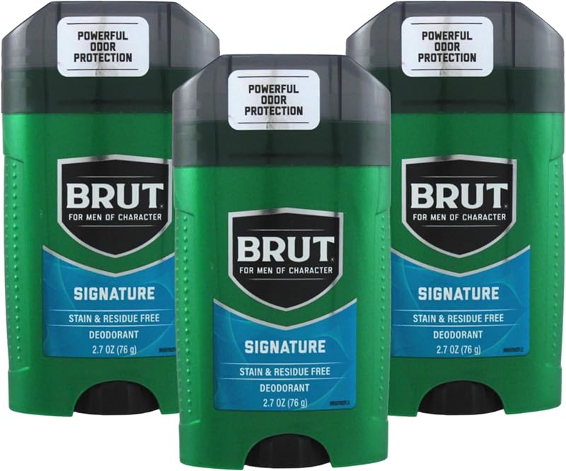 Desodorante sólido oval Brut Classic Scent, pacote com 3
