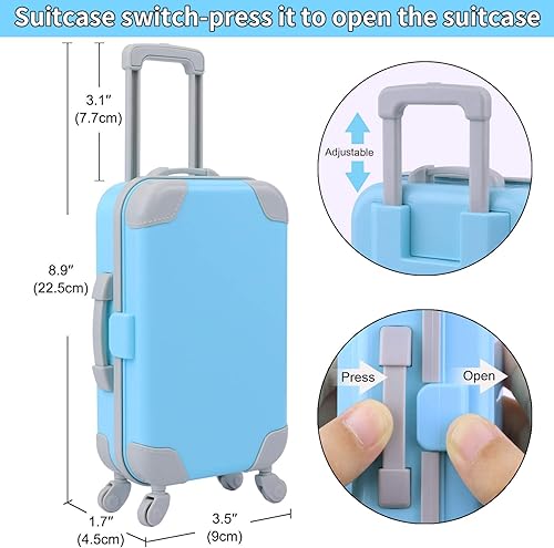 Miniatura 3 de ZITA ELEMENT Juego de 22 maletas de ropa de muñeca de 18 pulgadas para niños de 19 pulgadas, accesorios de almacenamiento de viaje, incluyendo