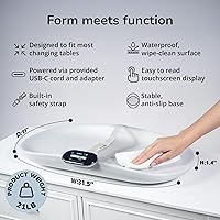 Vista 6 de Woddle Cojín inteligente multifuncional para cambio de bebé con báscula de grado médico para monitoreo crítico de peso + aplicación de IA, máquina