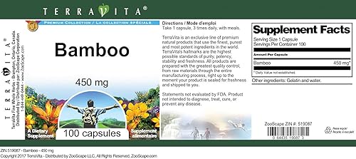 Miniatura 3 de Bambú - 450 mg (100 Cápsulas, ZIN 519087)