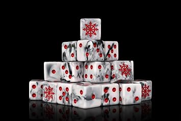 Baron of Dice Chaos Star Resin Dice - Set of 25 Square, Marbled