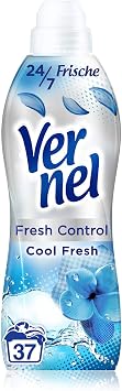 Vernel Fresh Control Cool Fresh Fabric Softener 37 Washes, Wash Fragrance for 24/7 Long-lasting Freshness, with Odour Neutralization Technology, Recyclable Bottle