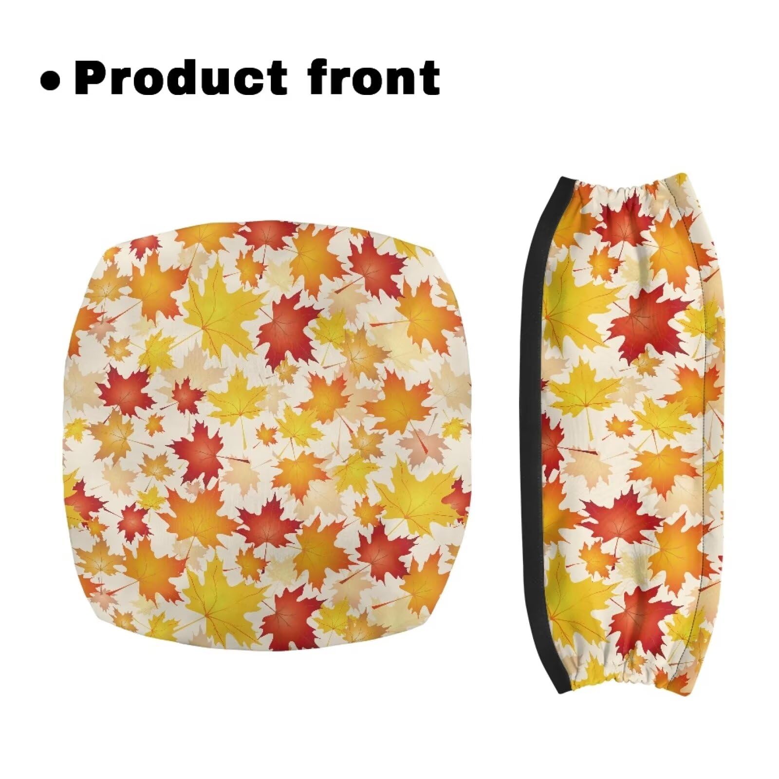 Luarisgur Seat Cover for Walkers for Seniors Fall Leaves Walker Accessories Universal Rollator Walker Seat and Backrest Covers for Ladies Thanksgiving Walker Decorations