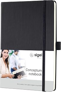 Sigel Conceptum Premium Notizbuch A5 dotted schwarz Hardcover 194 Seiten