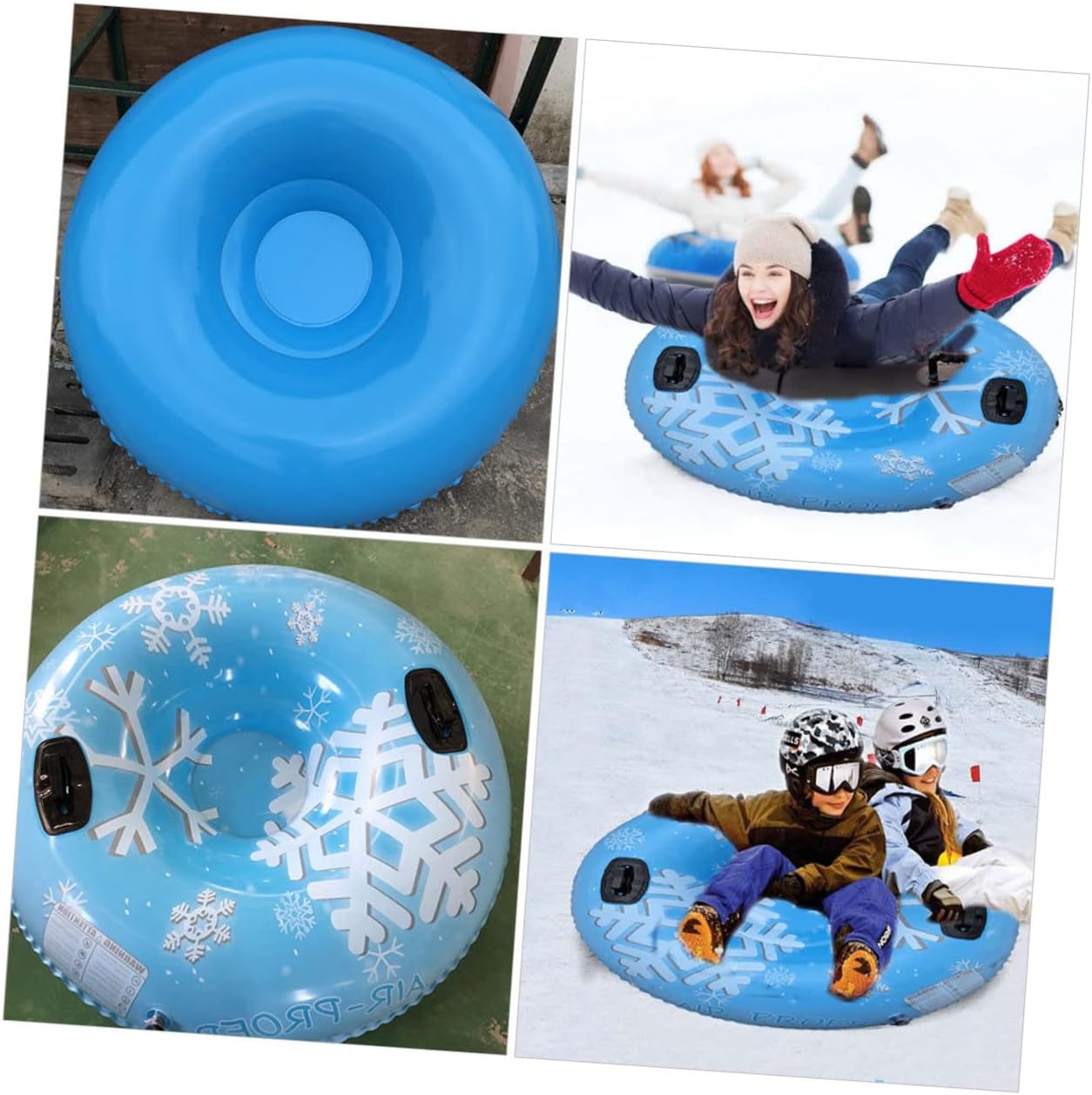 1pc Thickened PVC Inflatable Snow Tube Heavy Duty Sled for Fun Airtight Structure for Smooth Sledding Snowy Hills for Adults and Boys and Girls