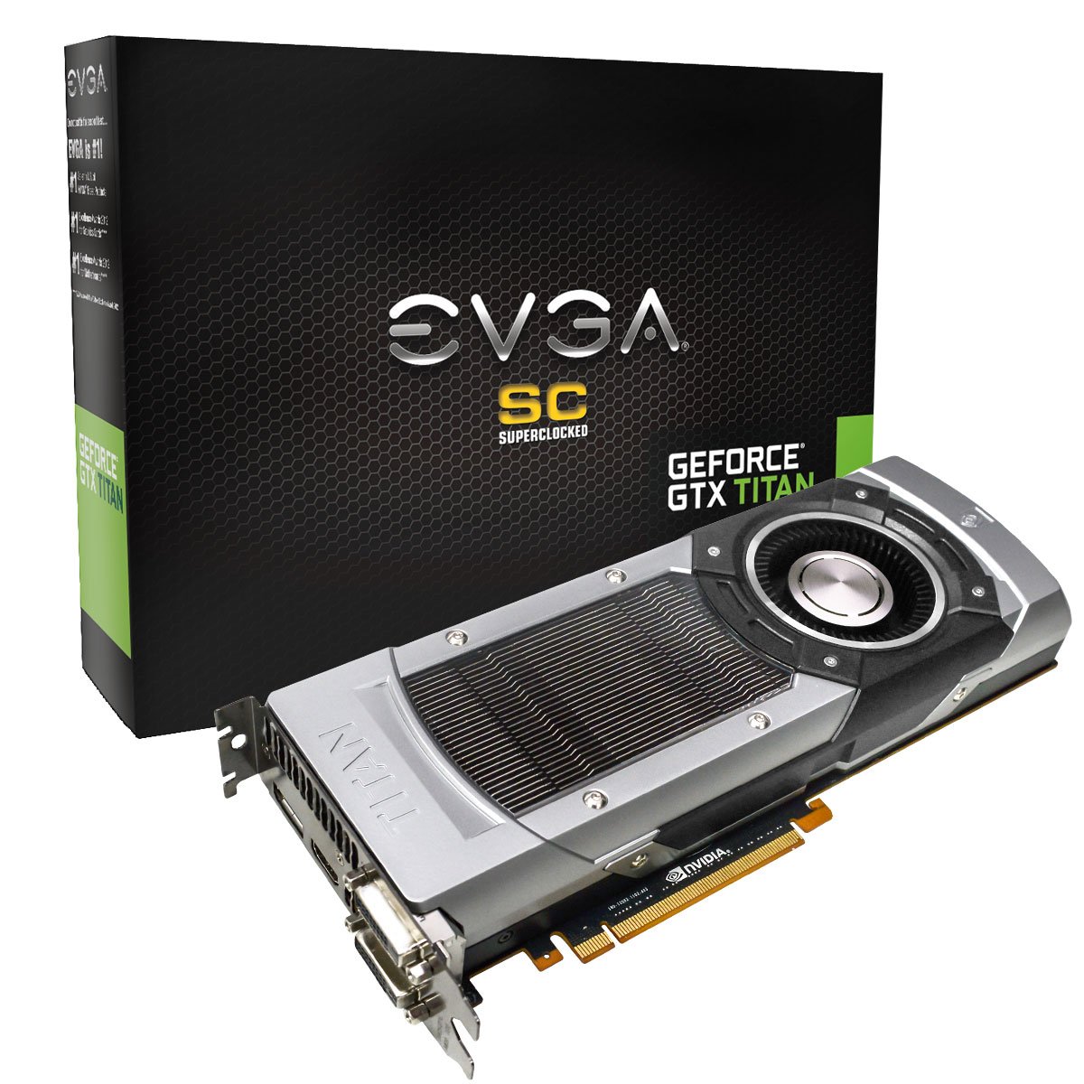 EVGA Karta graficzna Nvidia GeForce GTX Titan Superclocked 6 GB GDDR5 (PCI Express 3.0, HDMI, Display Port, DVI-I, DVI-D, 384-bitowy, NVIDIA 3D Vision Ready, NVIDIA GPU Boost 2.0)