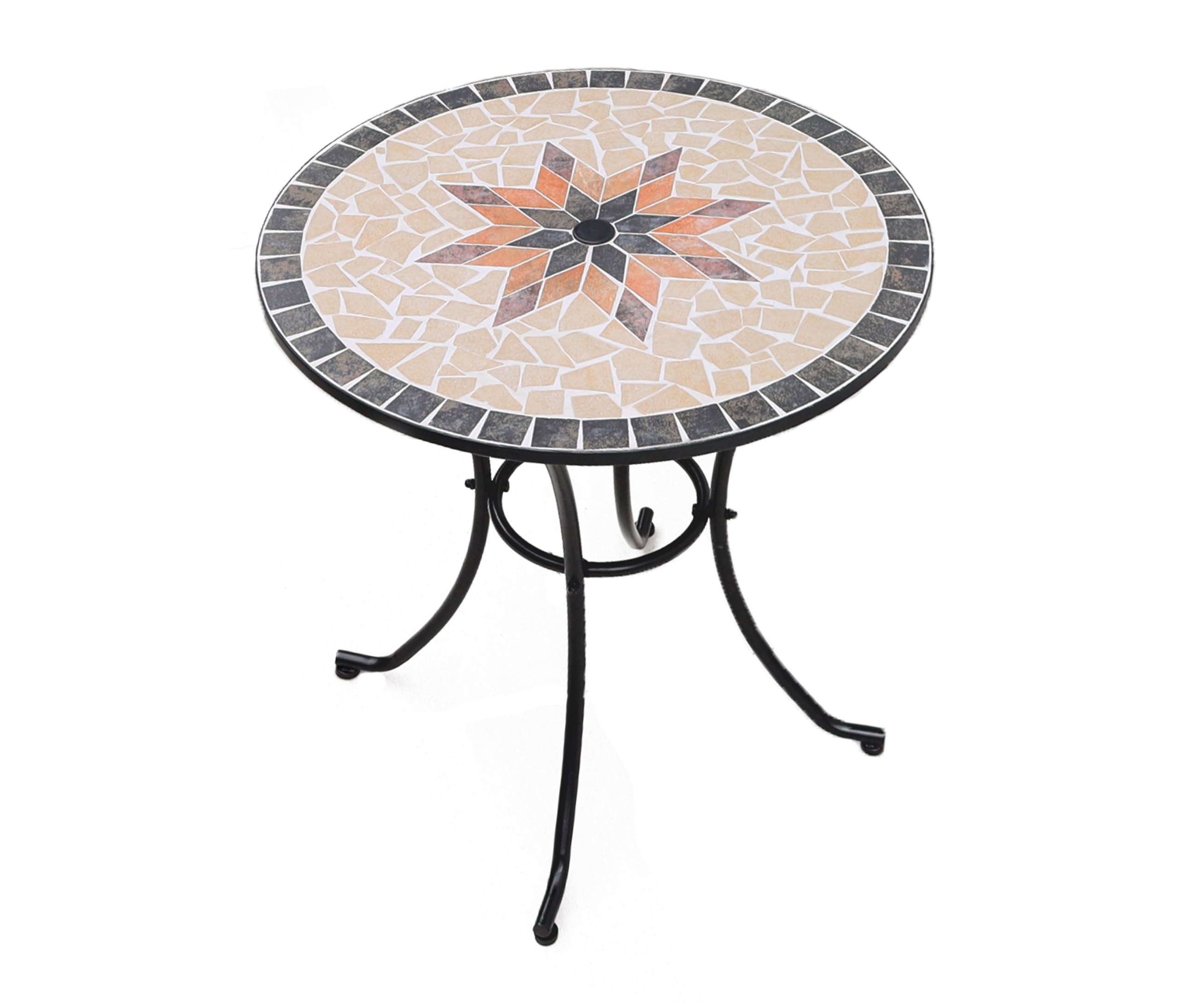 Amazon.co.jp: DEPOS デポス モザイクタイル テーブル 単品 直径76cm