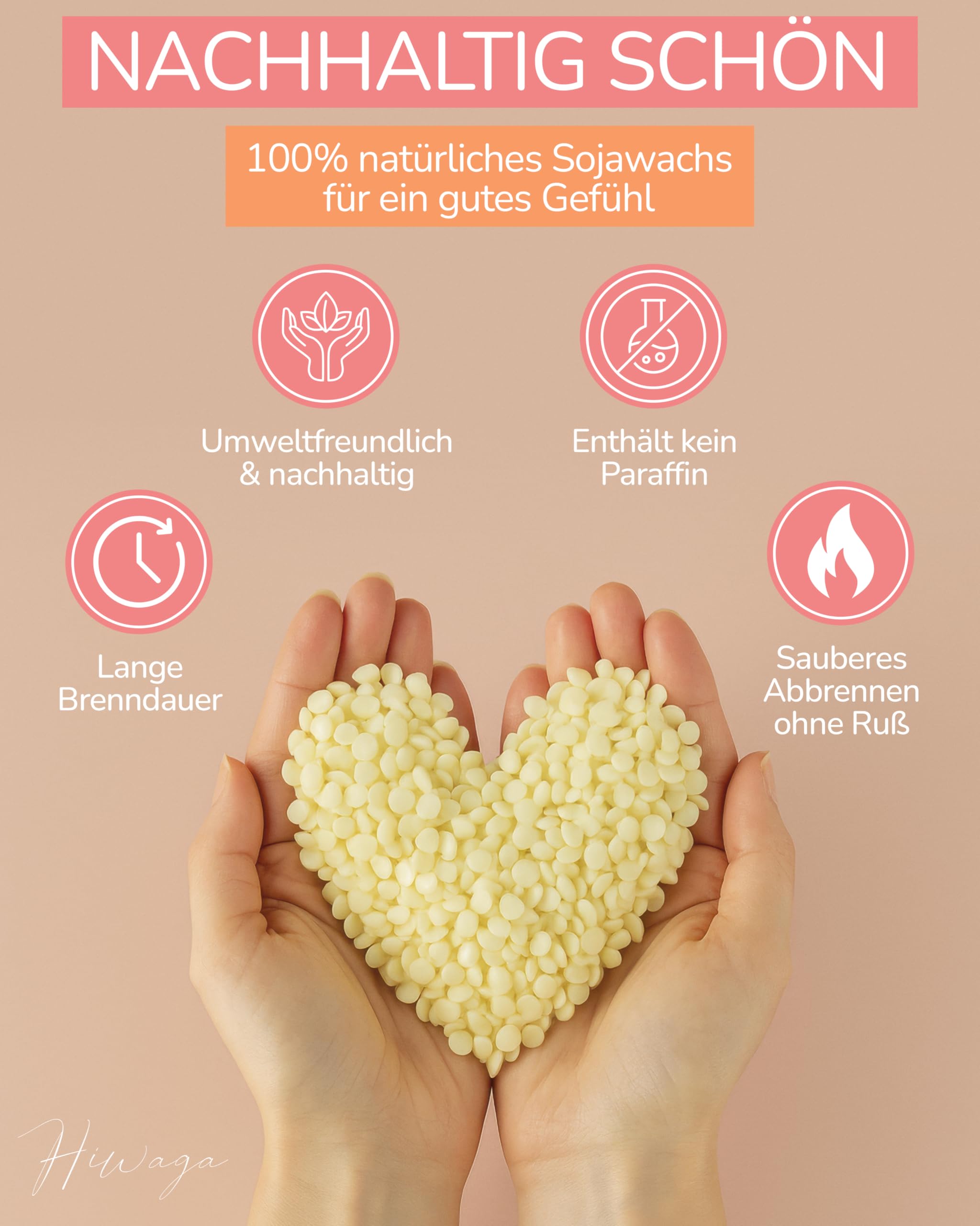 Hiwaga DIY Kerzen selber machen Set für Erwachsene, Starterkit für kreative Kerzenherstellung, Kerzen gießen Set Erwachsene, DIY Komplettset inkl. Rohwachs, Farben, Duftöle und Silikonform