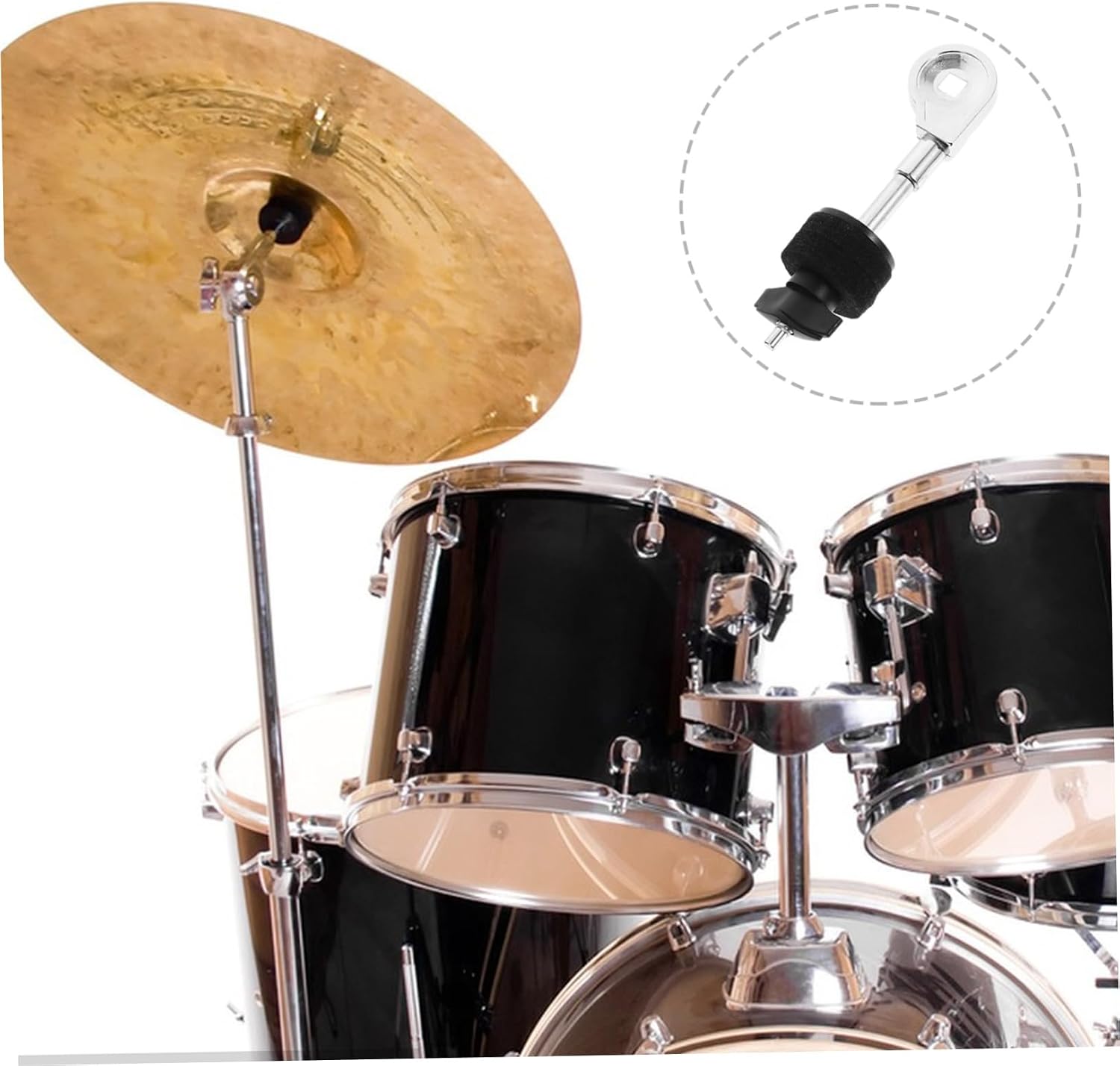 Stable Buffering Cymbal Stacker Attachment Drum Kit Accessory for Easy Installation