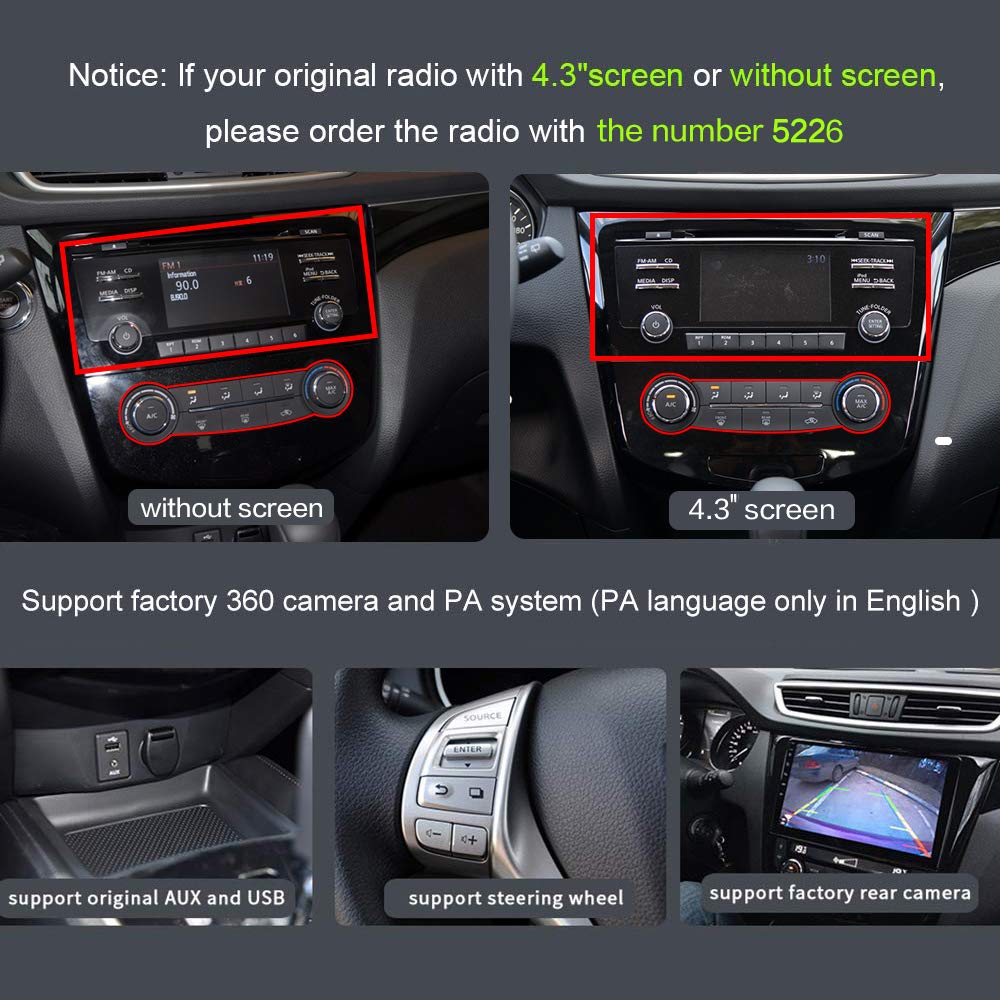 Buy Dasaita 10.2" Android 10.0 1 Din Car Stereo Head Unit for Nissan X