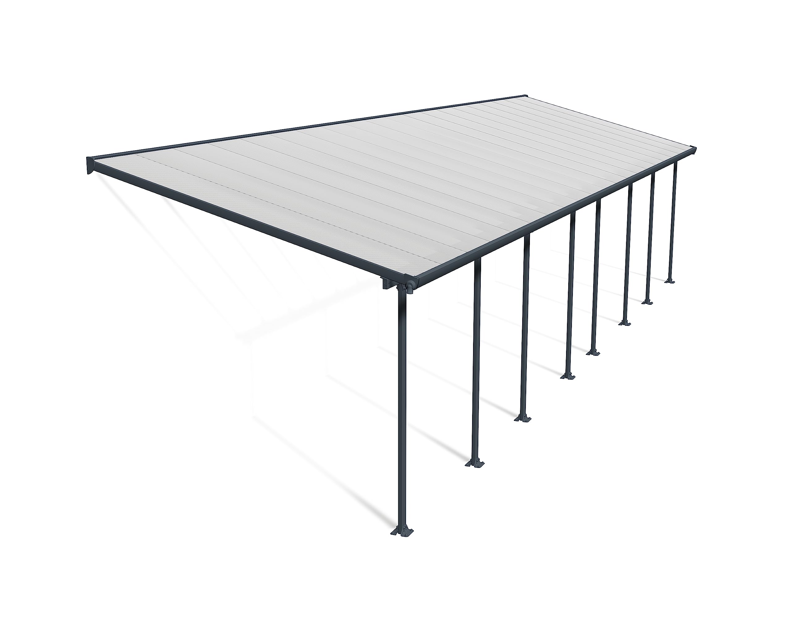 Palram-Canopia Feria Alu Terrassenüberdachung Terrassenüberdachung grau 3x10.92 m