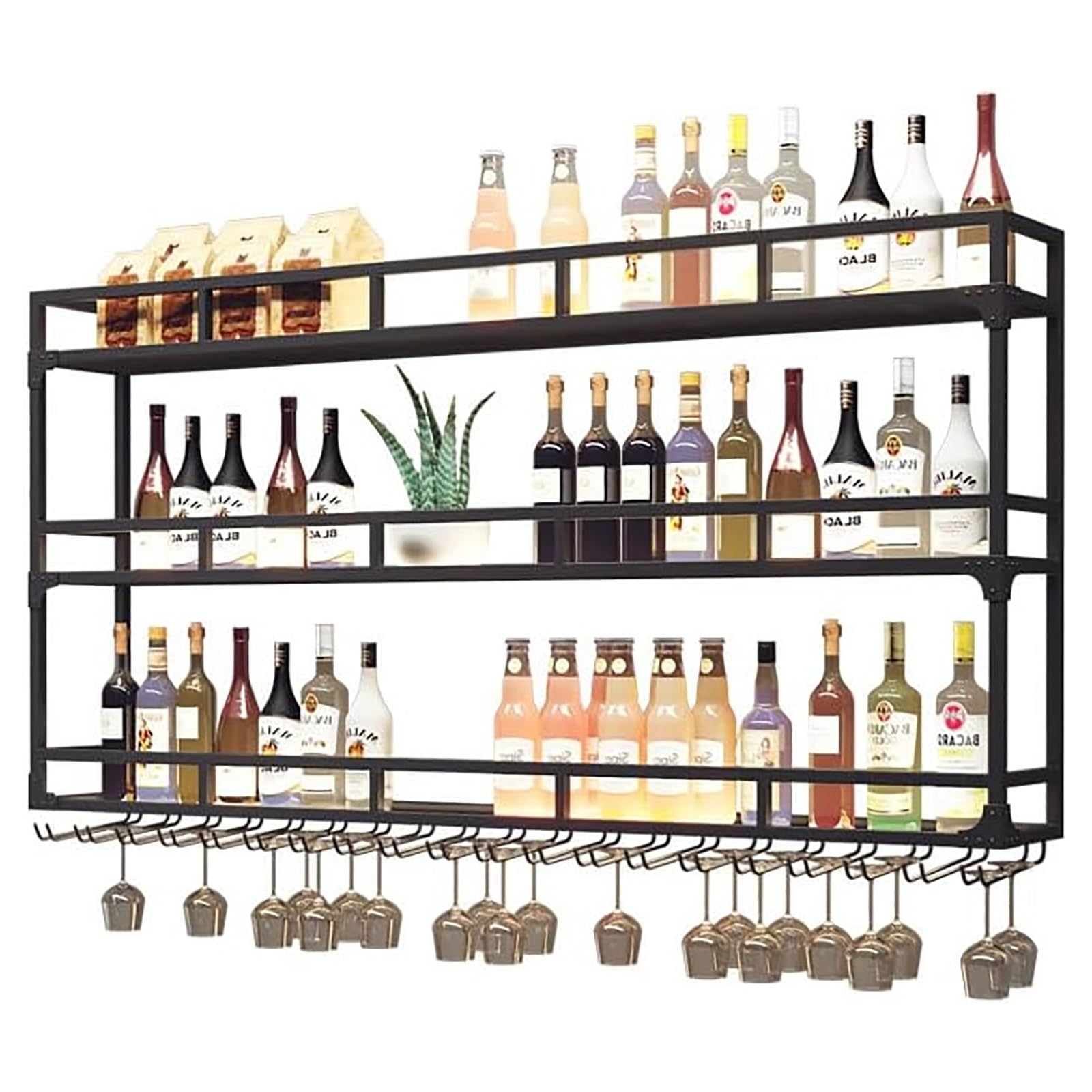 Présentoirs de bar pour boissons alcoolisées suspendus en métal haut de gamme