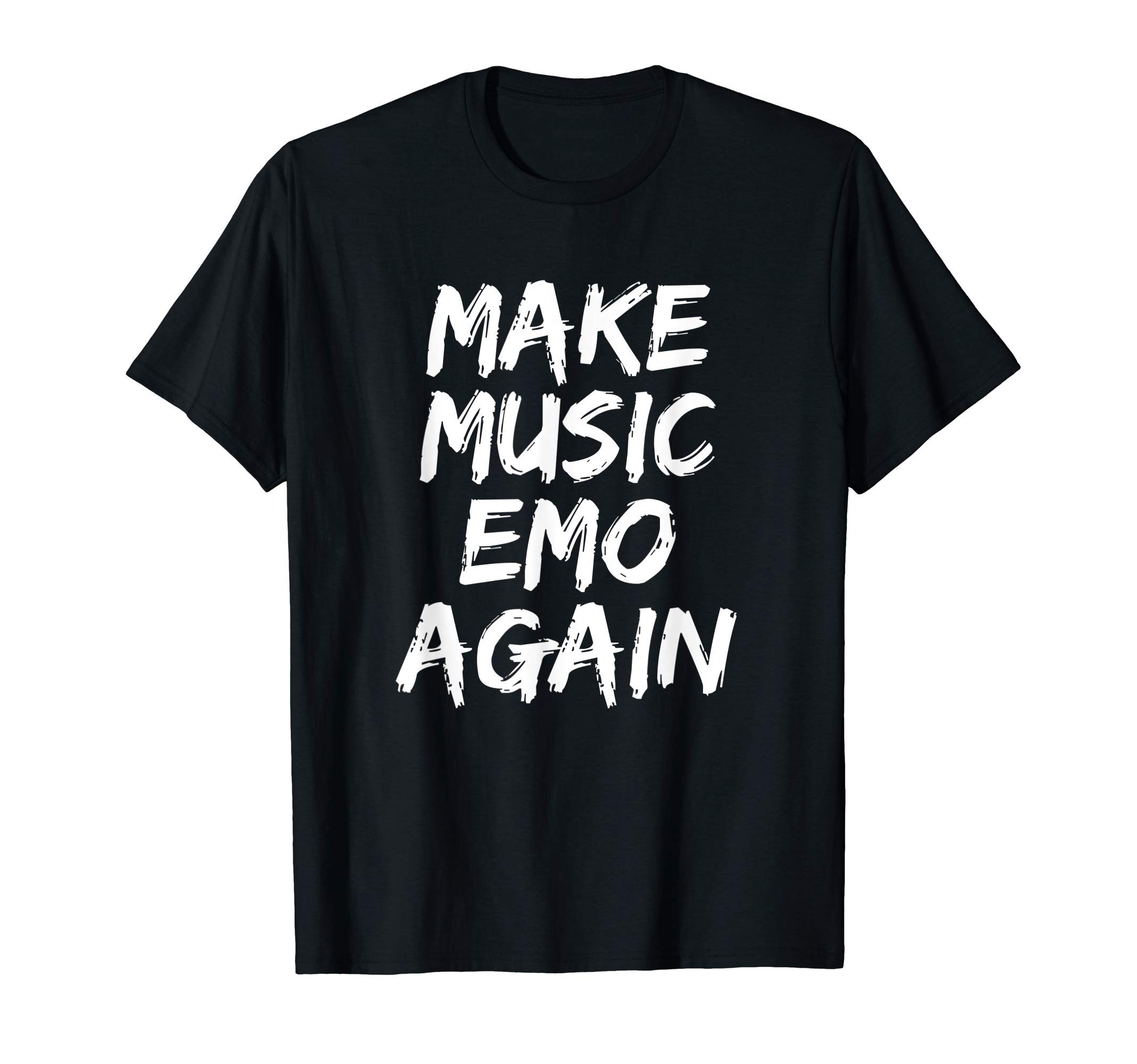 Make Music Emo Again Funny Emo Lover Punk RockerMake Music Emo Again Funny Emo Band Punk Rock Goth Guitarist T-Shirt