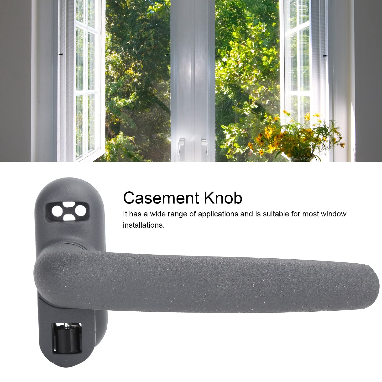 Zinc Alloy Wall Handle Lock - Casement Locking Handle for Home Bathroom, Hotel Windows, Default - Image 2