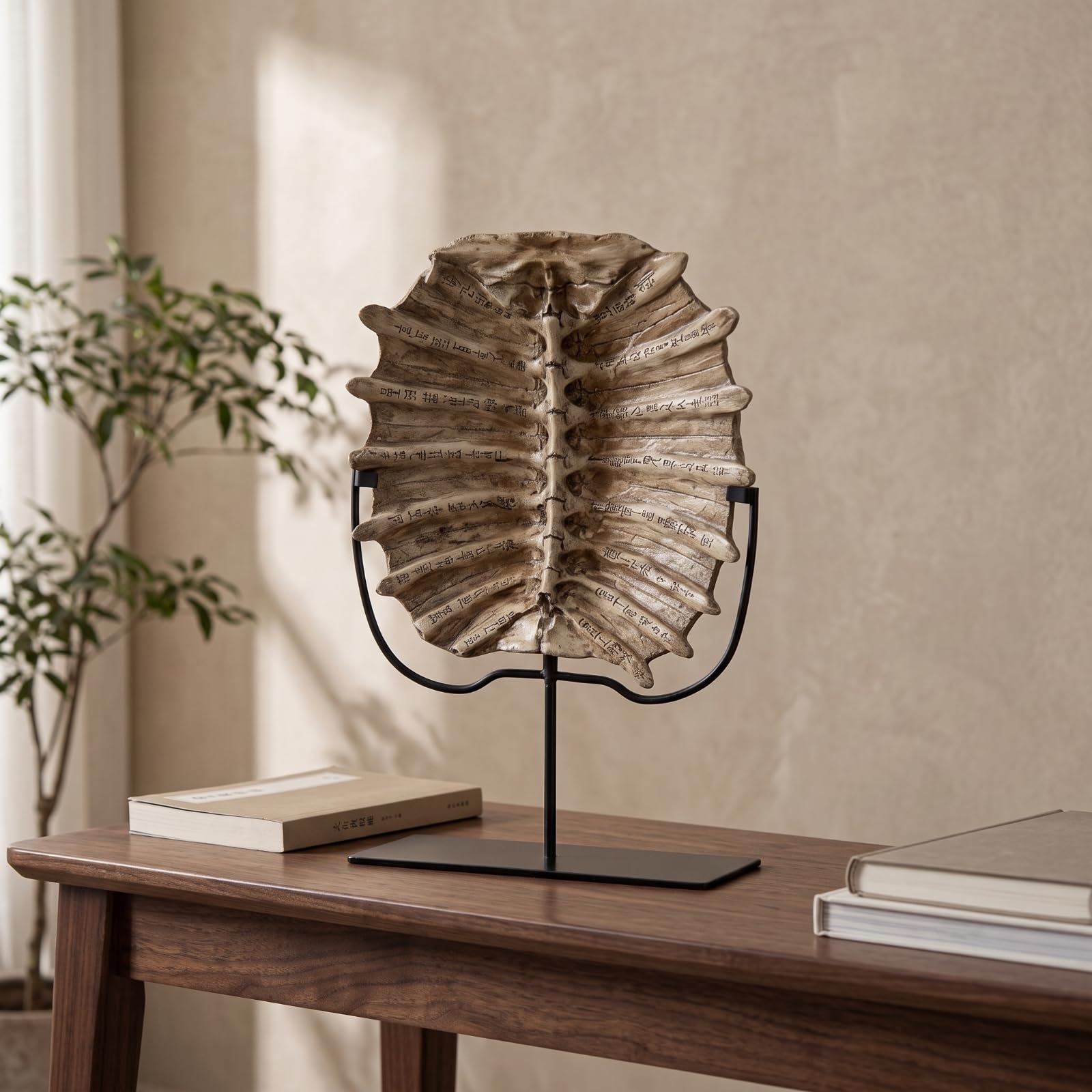 Adorno con Soporte Estilo Chino Pieza Exhibición Envejecido coración para Salón, Estudio