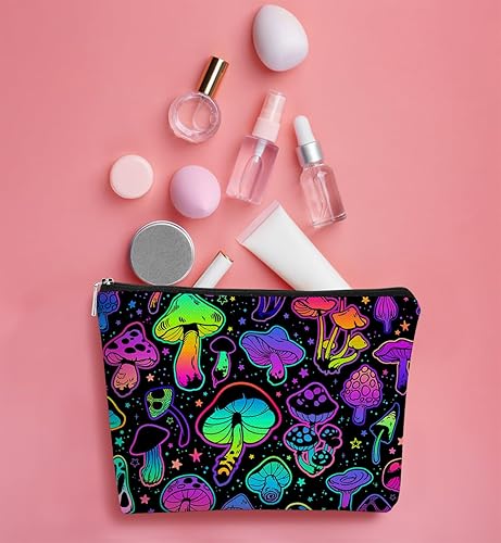 Miniatura 3 de BARPER- Regalos de hongos, bolsa de maquillaje de hongos, regalos para hippies, regalos para mujeres hippies, cosas hippie, mushroom 5