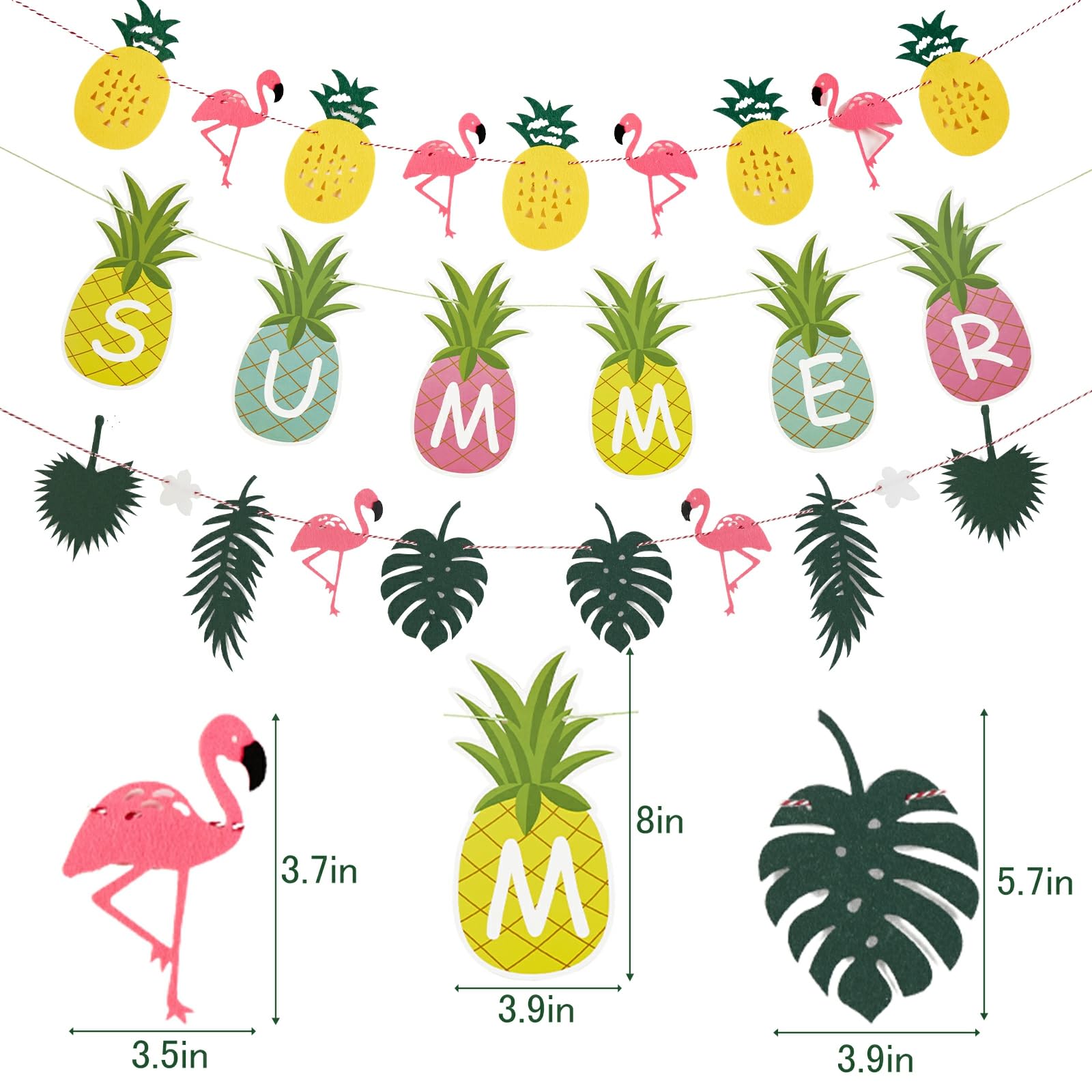 12 Stück Ananas-Woben-Dekoration Aus Seidenpapier – 22 Cm Groß, Perfekt Für Hawaii-Party, Geburtstag & Tischdeko