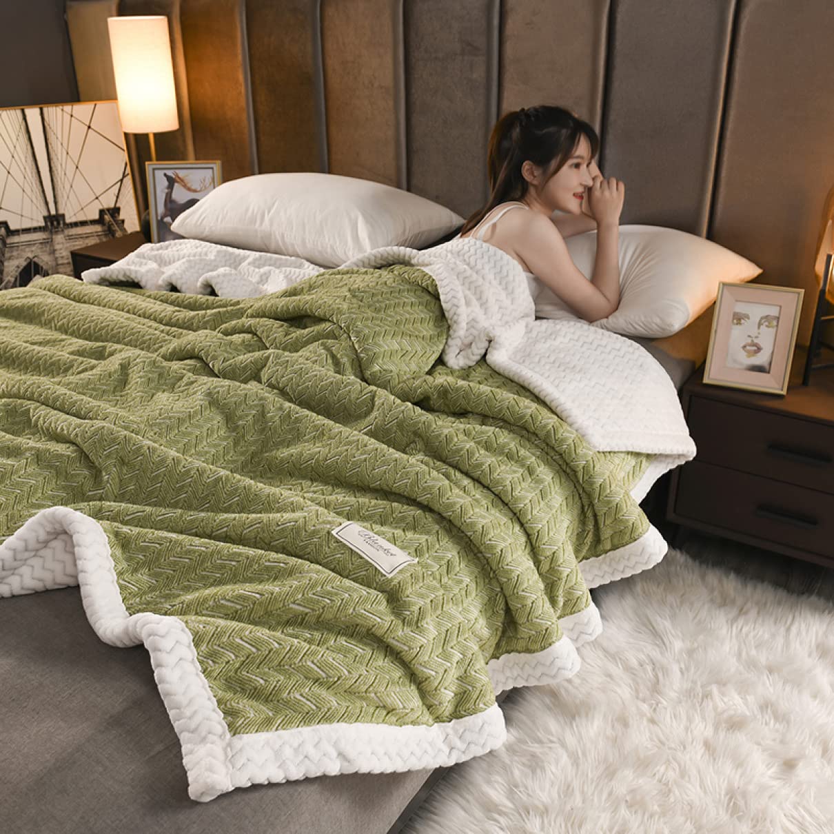 新品 マイクロファイバー 毛布 ひざ掛け シングル 花柄 ネイビー