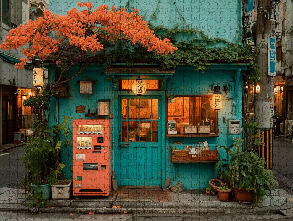 JapóN Puzzle Madera, Vista De La Calle Puzzle 5000 Piezas Adultos con Compact Box 156x105cm, Rompecabezas Desafiante, DIY Juegos de Rompecabezas Creativos para Hombres Mujeres, Decoraciones, 2-4180