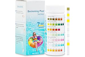 EasyTest 7-Way Pool Test Strips for Quick and Accurate Water Analysis