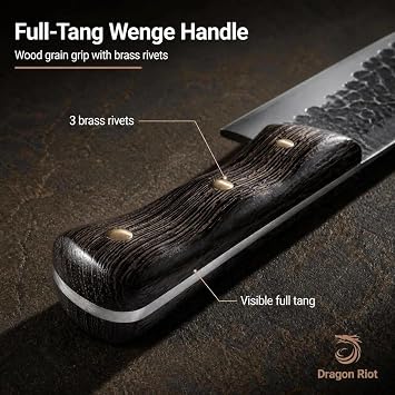 DRAGON RIOT Chef Butcher Knife Set for Meat Cutting, 4 Pcs Japanese Forged Chef Knives Set for Men and Women Gift for Men