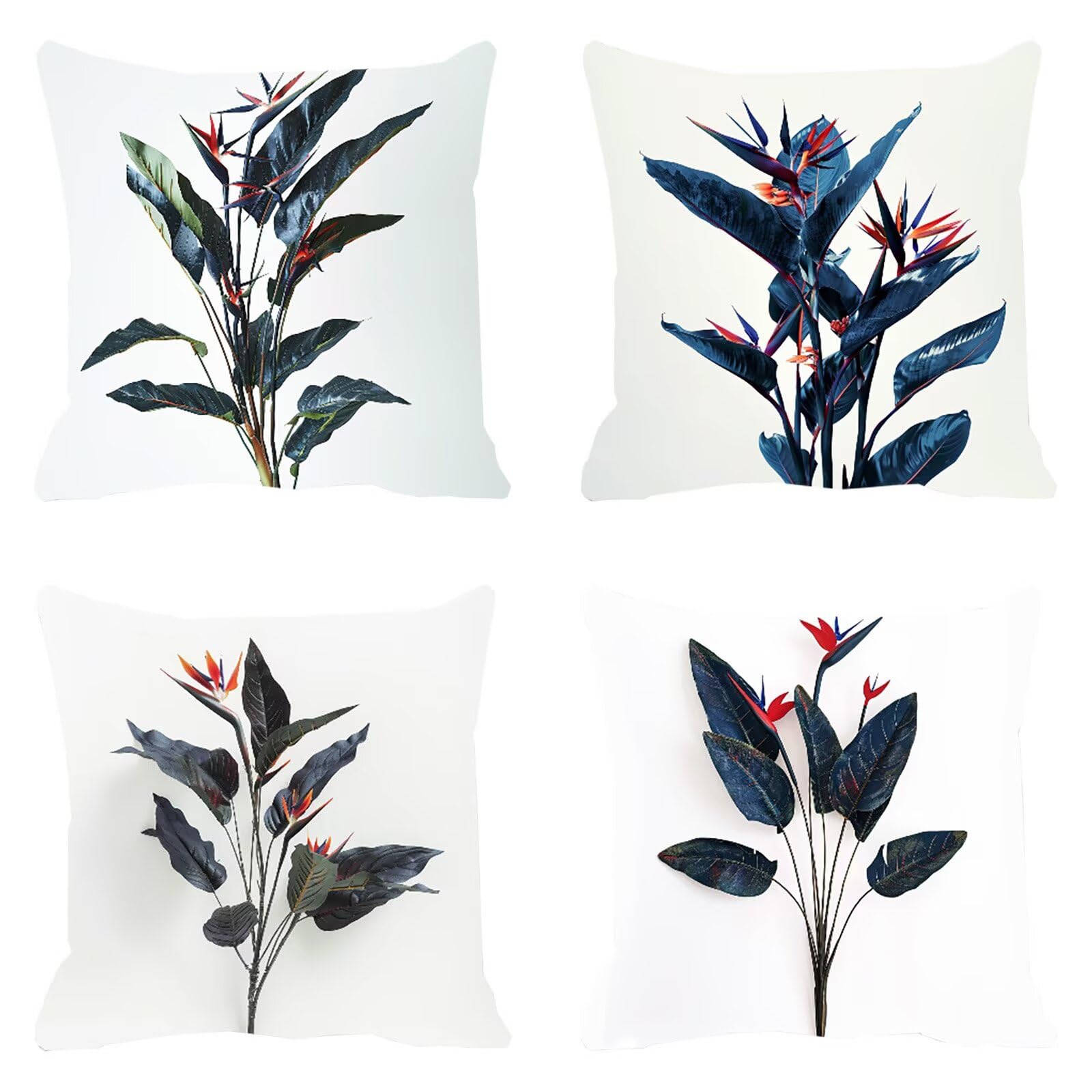 Housse de coussin 60x60cm imperméable bleu marine pour canapé et salon de jardin
