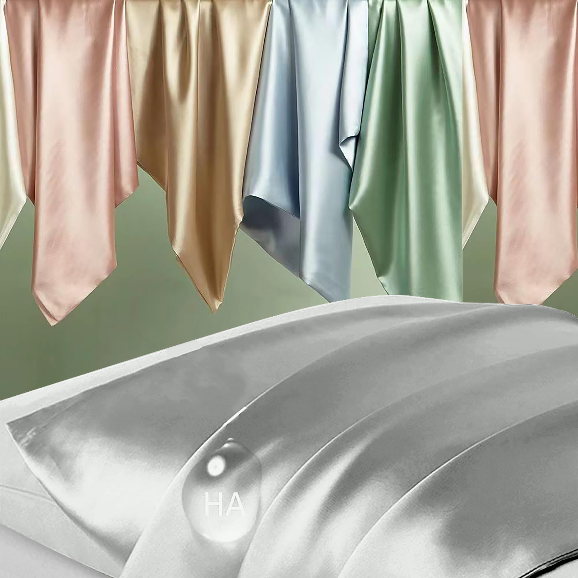 Seidenkissenbezug, Kissenbezüge aus natürlicher Maulbeerseide, Anti-Akne-Eigenschaften, Seidensatin, schonend für Haar und Haut, mit Reißverschluss, Geschenkidee für Frauen, King-Size-Größe
